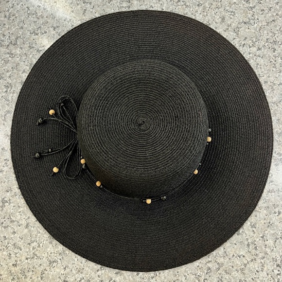 Liz Claiborne Black  Villager Hat wide brim Never Worn - Picture 1 of 5